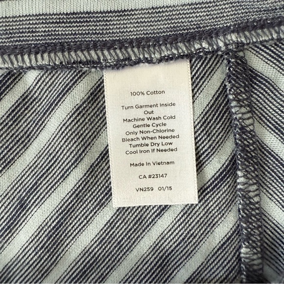 Talbots Pull-on Striped A-line 100% Cotton Shirt Size M Heather gray /blue - Picture 5 of 9